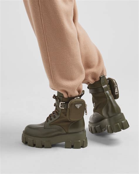 removable pouch combat boot prada|chunky Prada monolith boots.